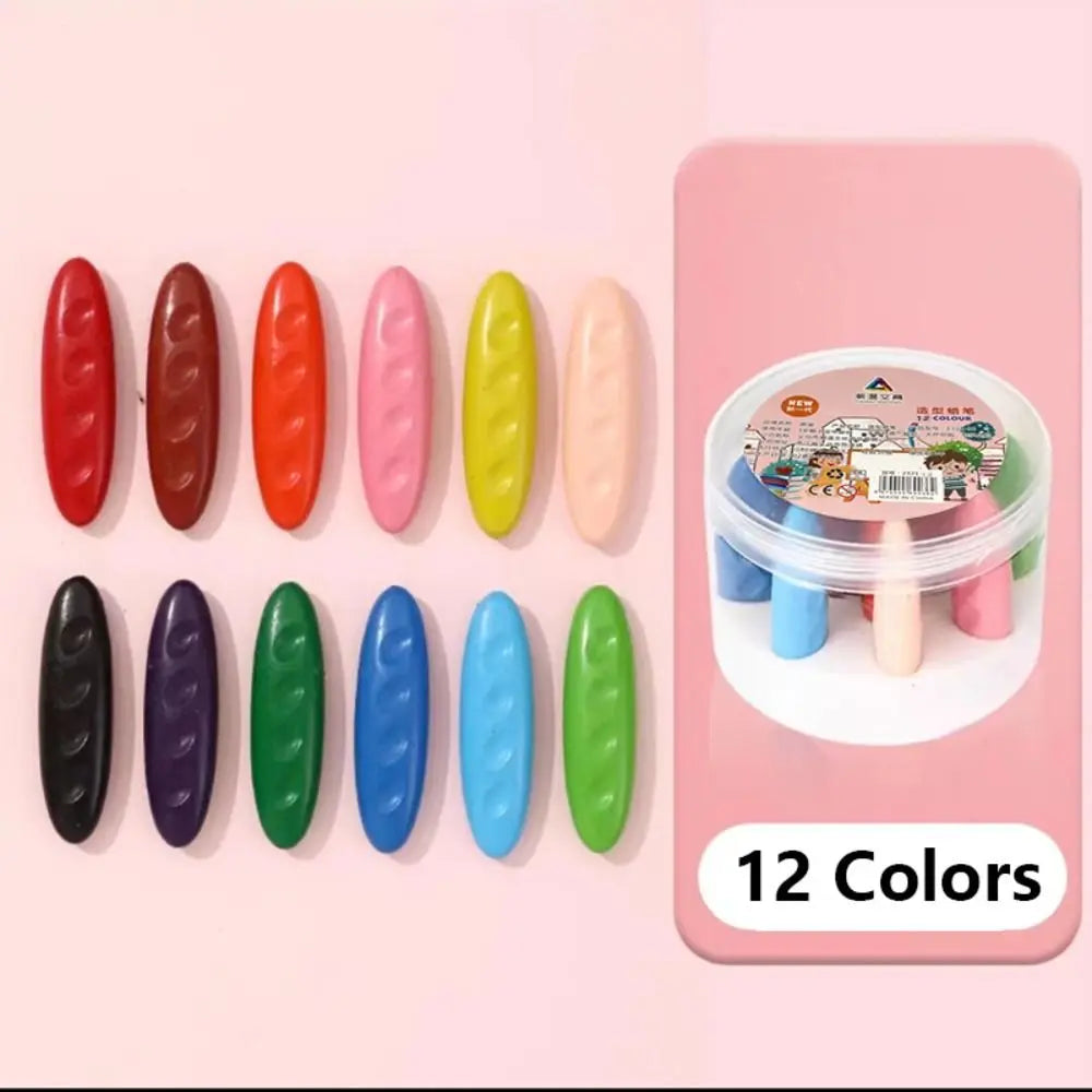 Peanut-Shaped Washable Crayons 12/24/36 Colors – Kids Art