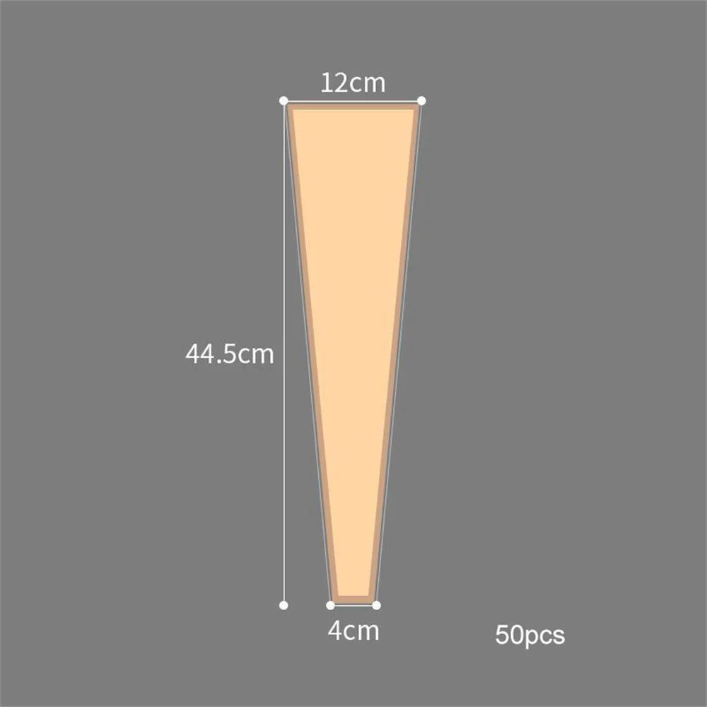 50-Pack Waterproof Rose Flower Wrapping Bags – Rose Gold