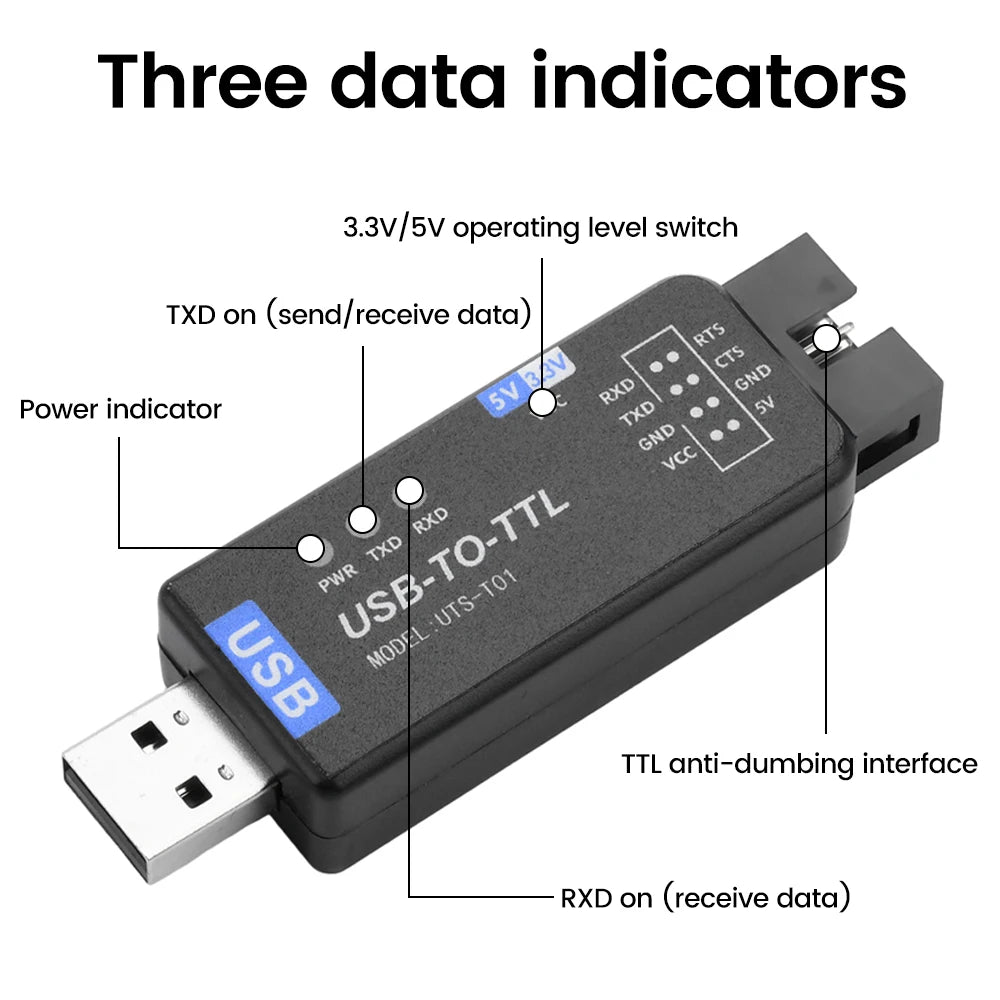 USB to TTL Serial Converter CH343G Module – USB/Type-C