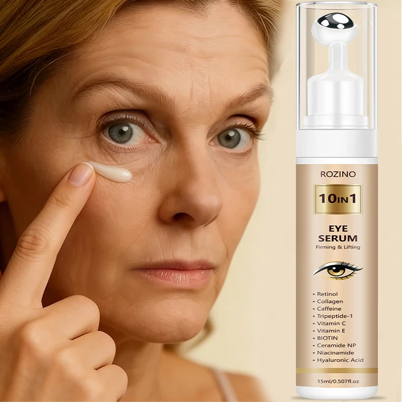 ROZINO 10-in-1 Roll-On Eye Cream Serum | All Skin Types