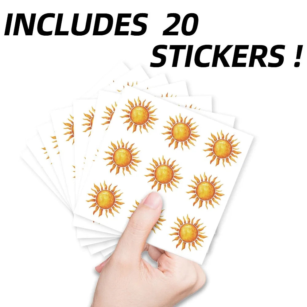 Sun Watercolor Self-Adhesive Stickers | 180 Pcs Party & Planner