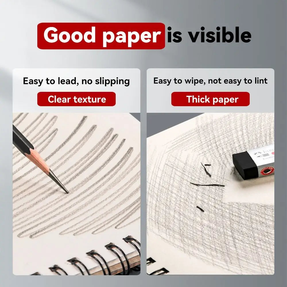 Spiral Sketchbook 30 Sheets | A4 A5 A6 Acid-Free Drawing Pad