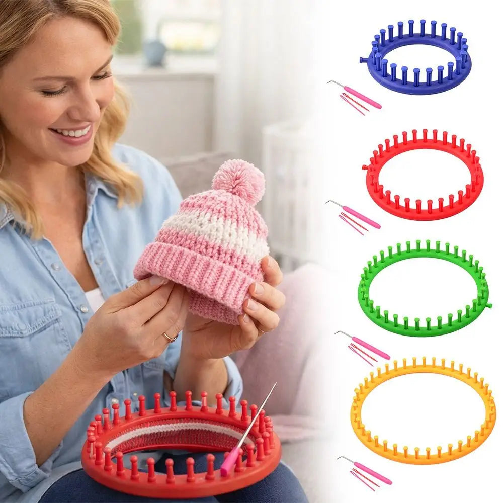 Round Knitting Loom Set – DIY Hats, Scarves & Shawls (4 Sizes)