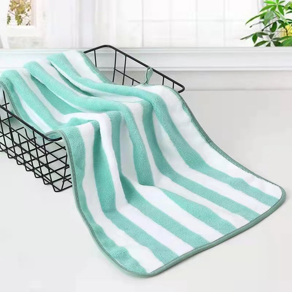 Striped Microfiber Hand & Bath Towel – Soft Quick-Dry 35×75cm