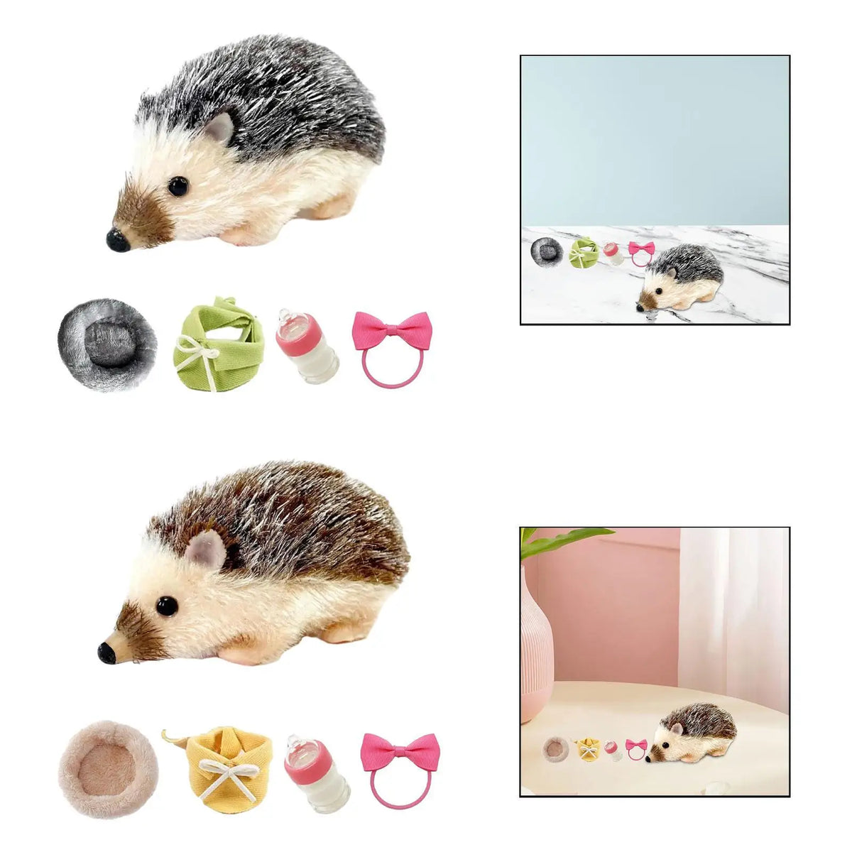 5" Lifelike Mini Silicone Hedgehog Toy – Kids Gift Set