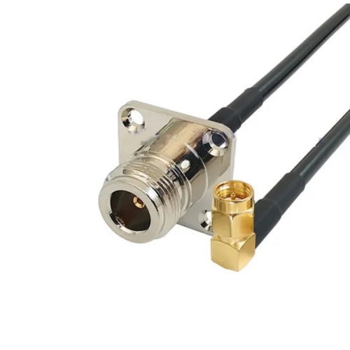 RG58 Coaxial Cable N Female Flange to RP-SMA 50 Ohm WiFi RF