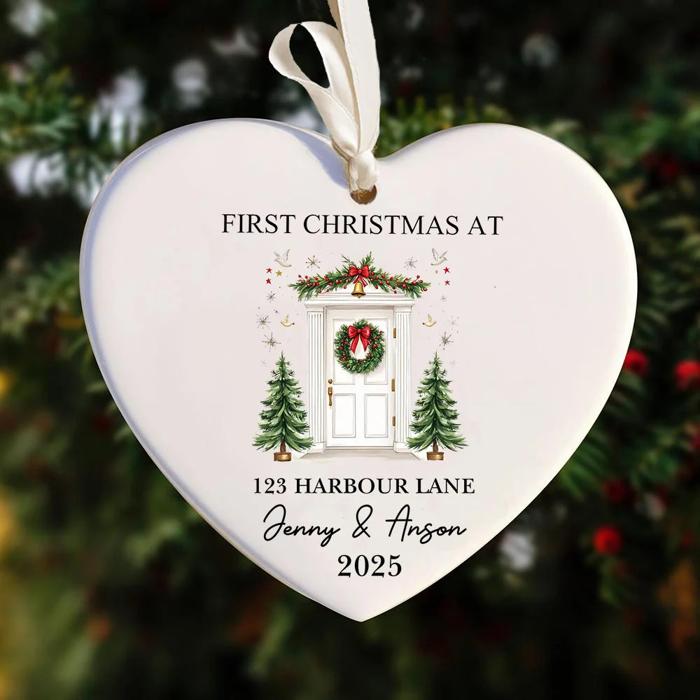Personalised First Christmas New Home Ornament – Keepsake Bauble