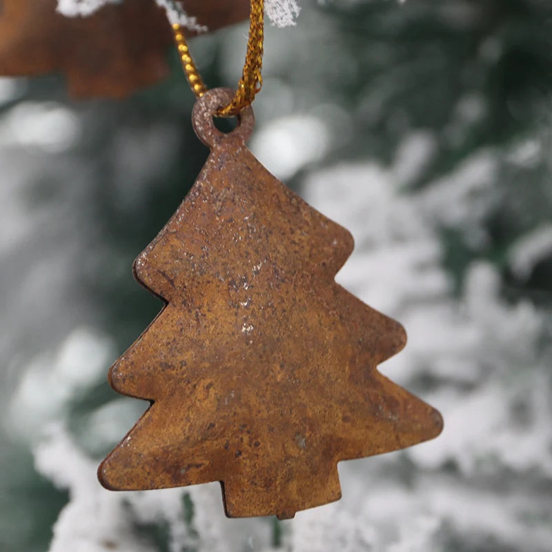 5-Pack Retro Rusty Christmas Bells – DIY Holiday Pendants