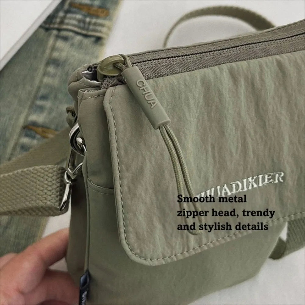 Mini Nylon Crossbody Bag – Lightweight Adjustable Shoulder Bag