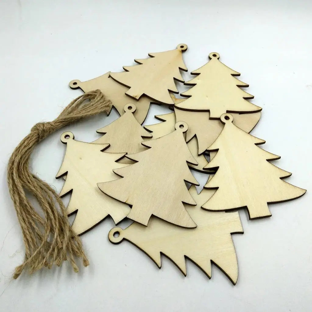 Unfinished Wood Tags – Christmas Ornament & Gift Craft Cutouts