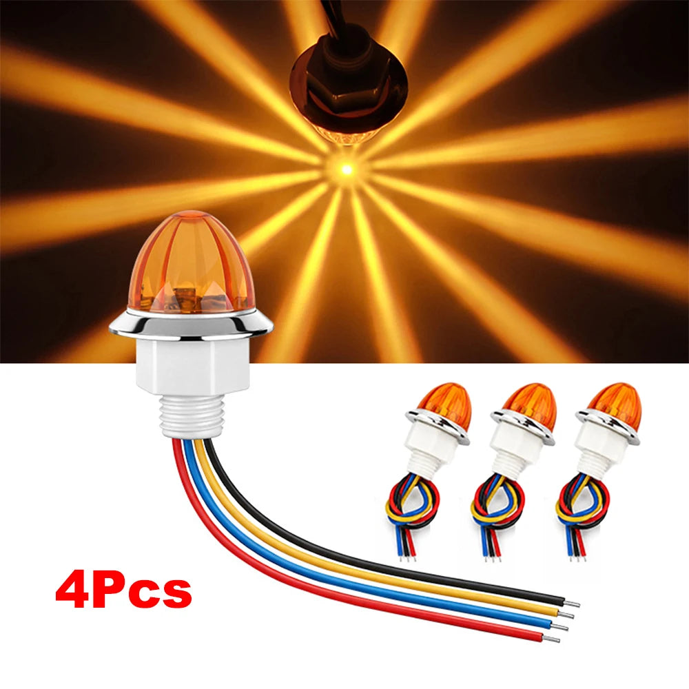 LED Side Marker Lights 12V–24V for Truck Trailer Van | 1–2 Pack