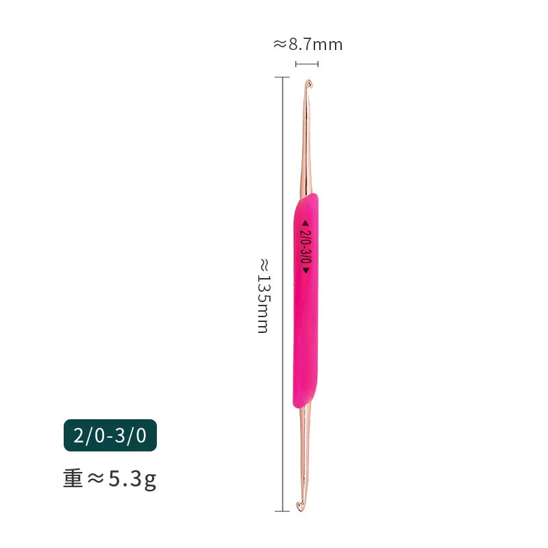 TPR Double Ended Crochet Hook – Soft Rubber Knitting Needle