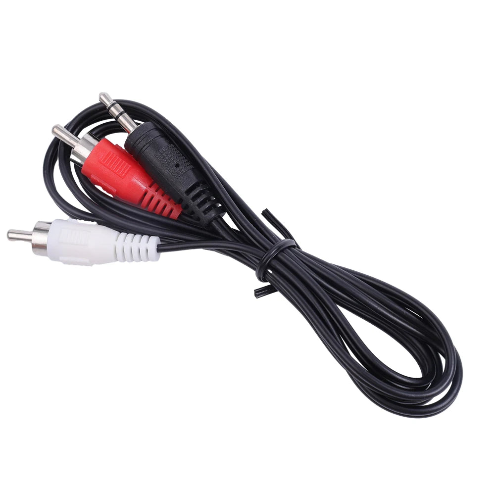 1M 3.5mm to 2 RCA Male Stereo Audio AUX Cable – 1 Metre