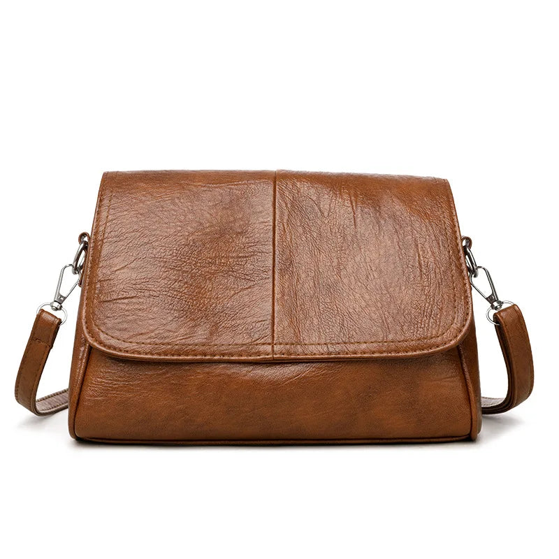 Women's PU Leather Crossbody Flap Bag | Small Shoulder Purse