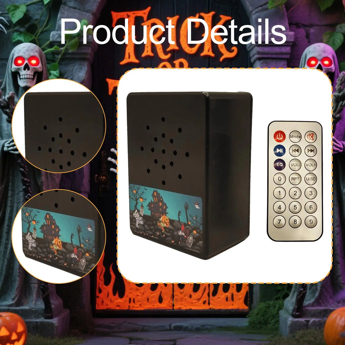 Halloween Horror Sound Effects Player Speaker | 30+ Sounds