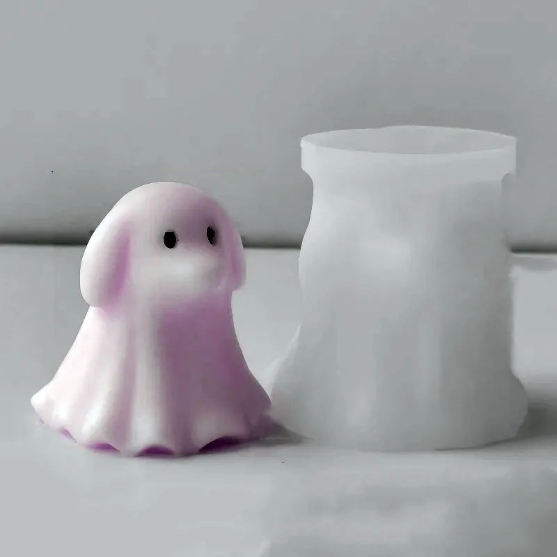 Halloween Ghost Cat & Dog 3D Silicone Mold – Candle Soap Resin