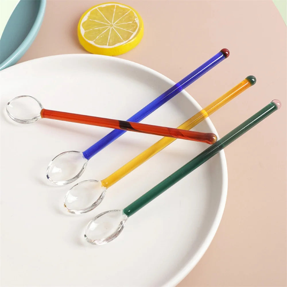 Glass Long Handle Coffee & Dessert Spoon | Borosilicate