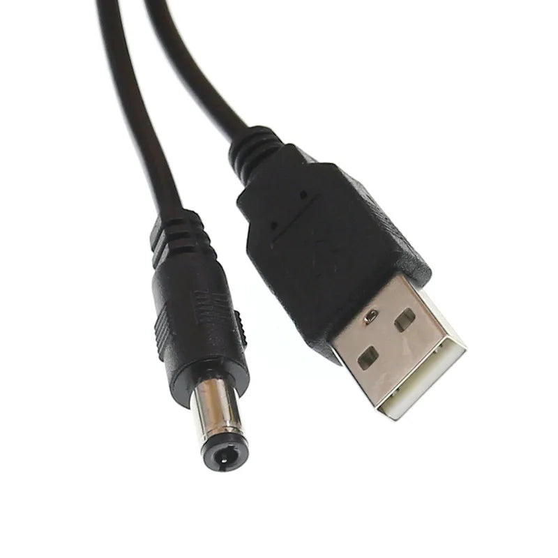USB to DC 5.5x2.1mm Cable 1M – 5V Power Supply Charging Cord