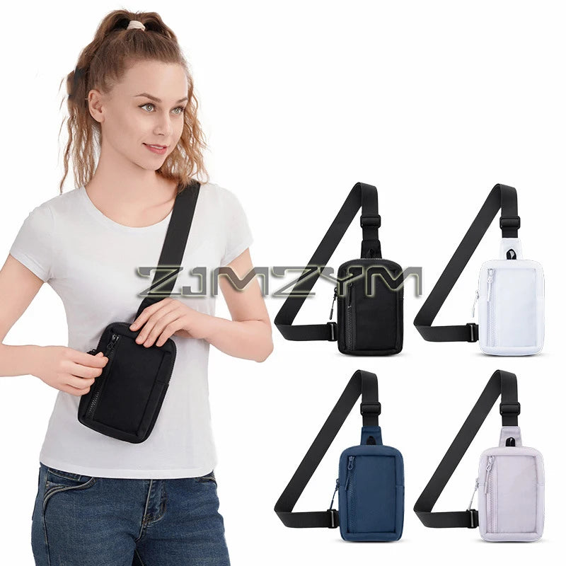 Nylon Crossbody Chest Bag – Sports Sling Pouch for Cycling