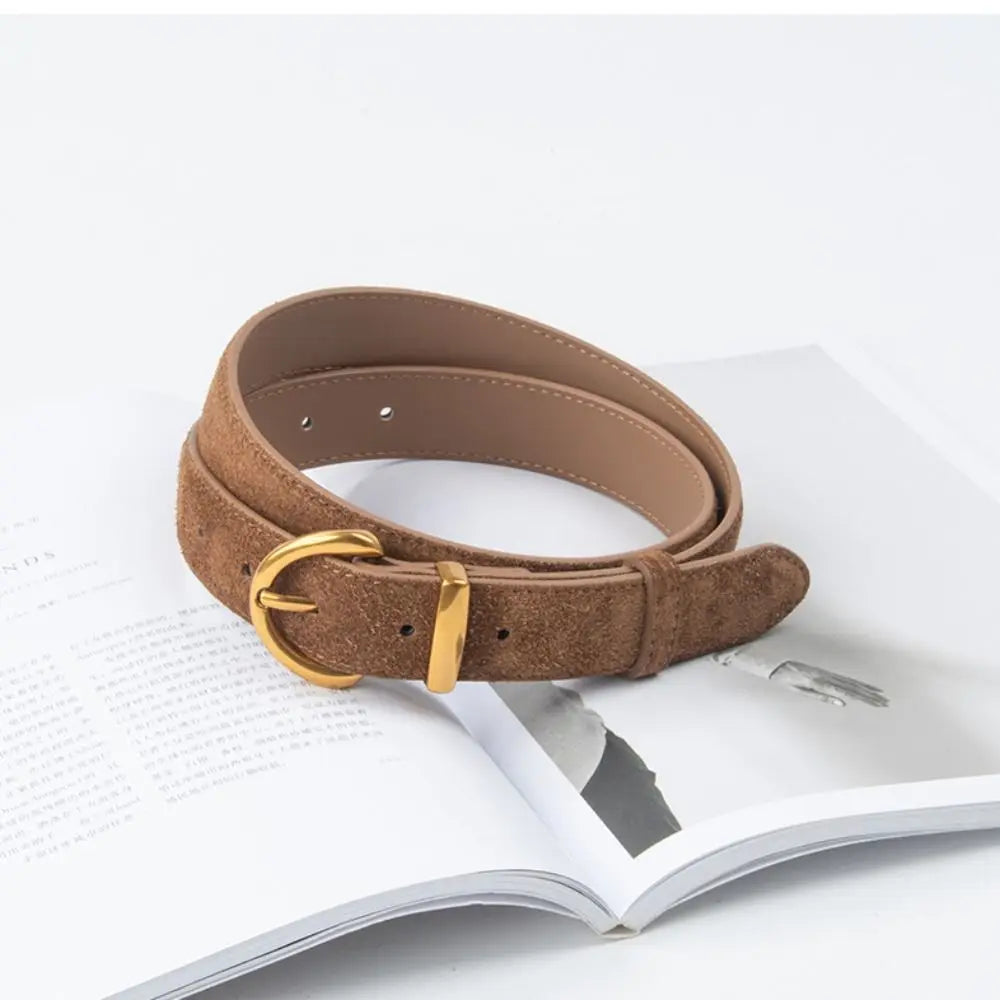 Women's Luxury Suede Leather Pin Buckle Belt | Waistband