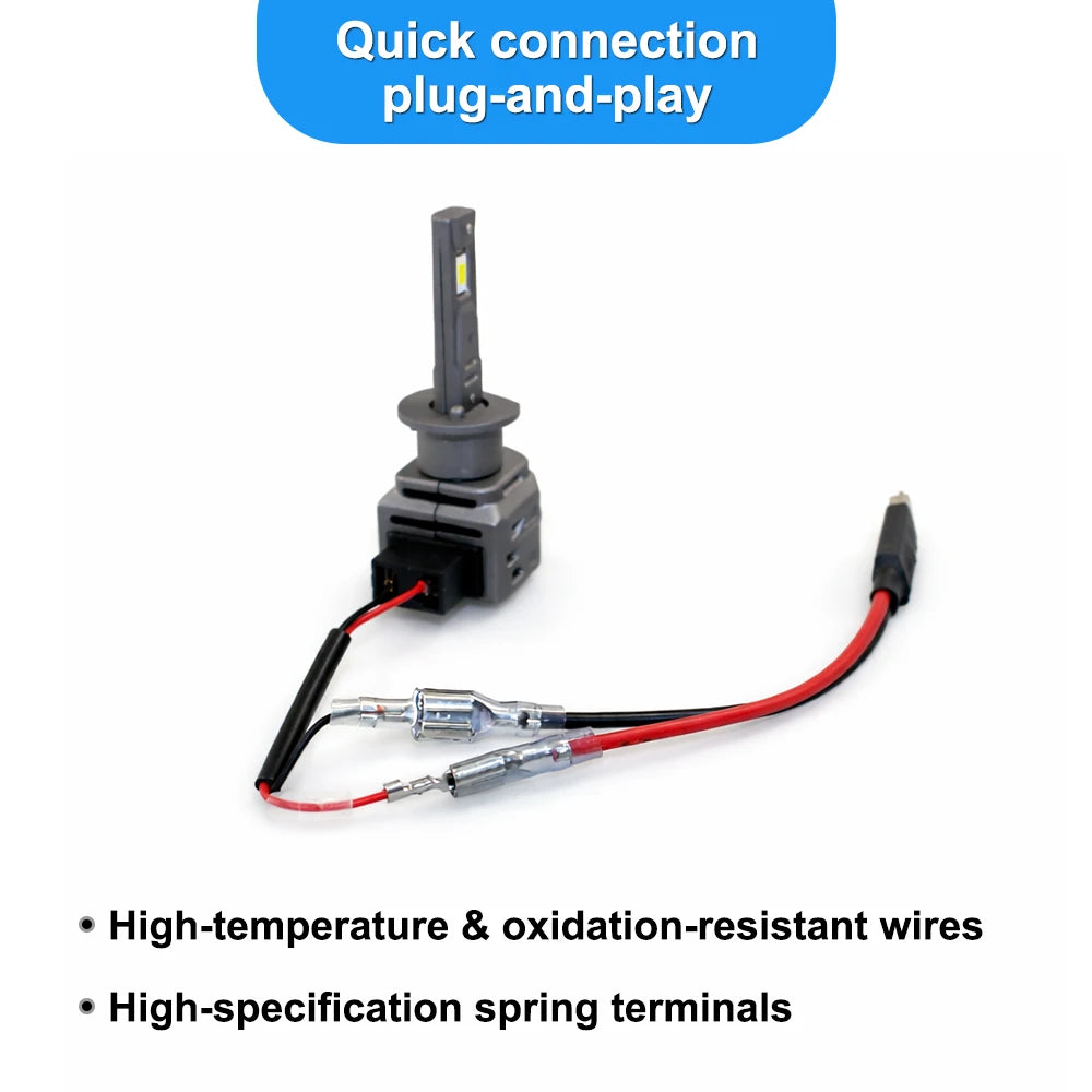 H1 1-to-2 Conversion Cable for Automotive LED Fog Light Socket
