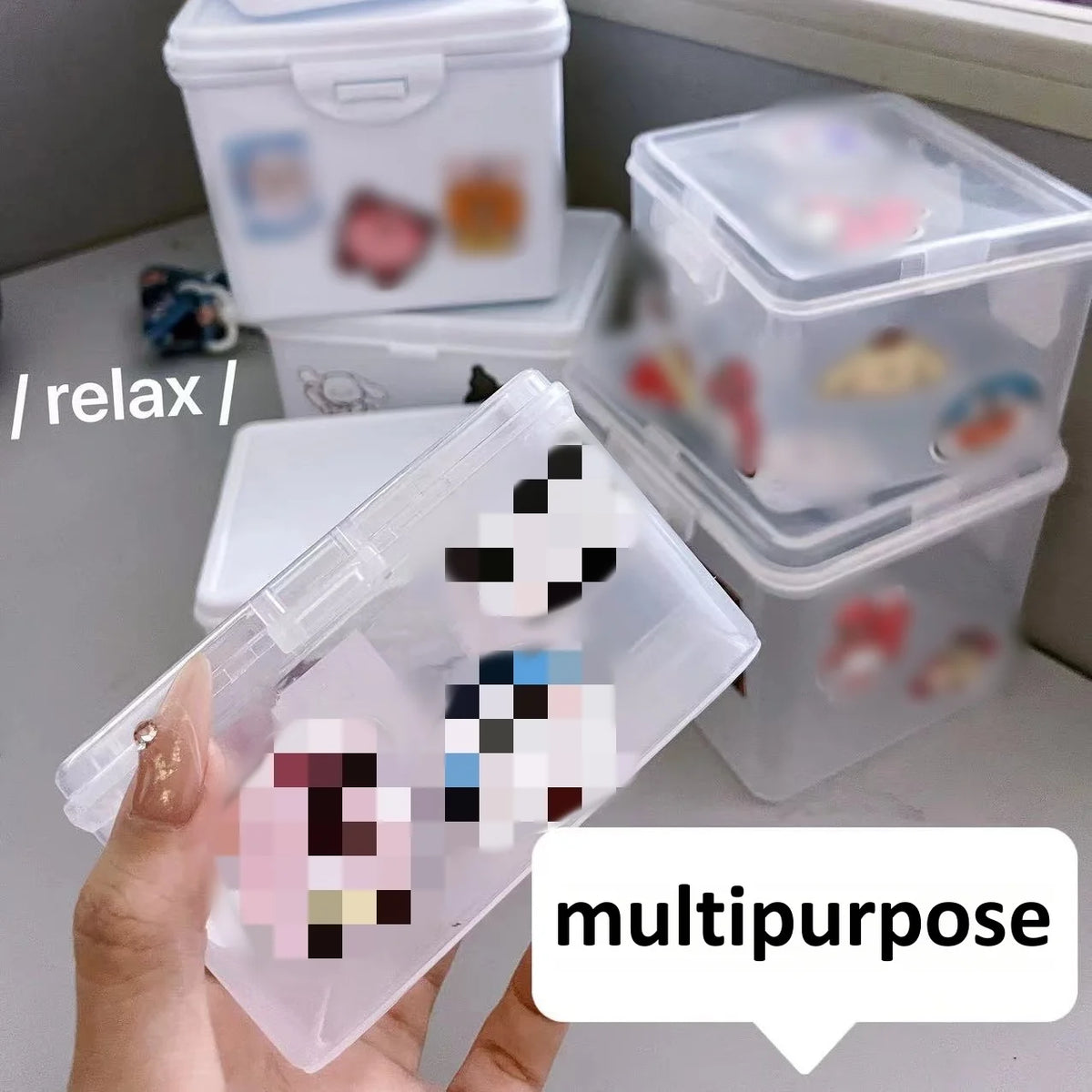 Transparent Flip Storage Box – Photocard & Card Organizer
