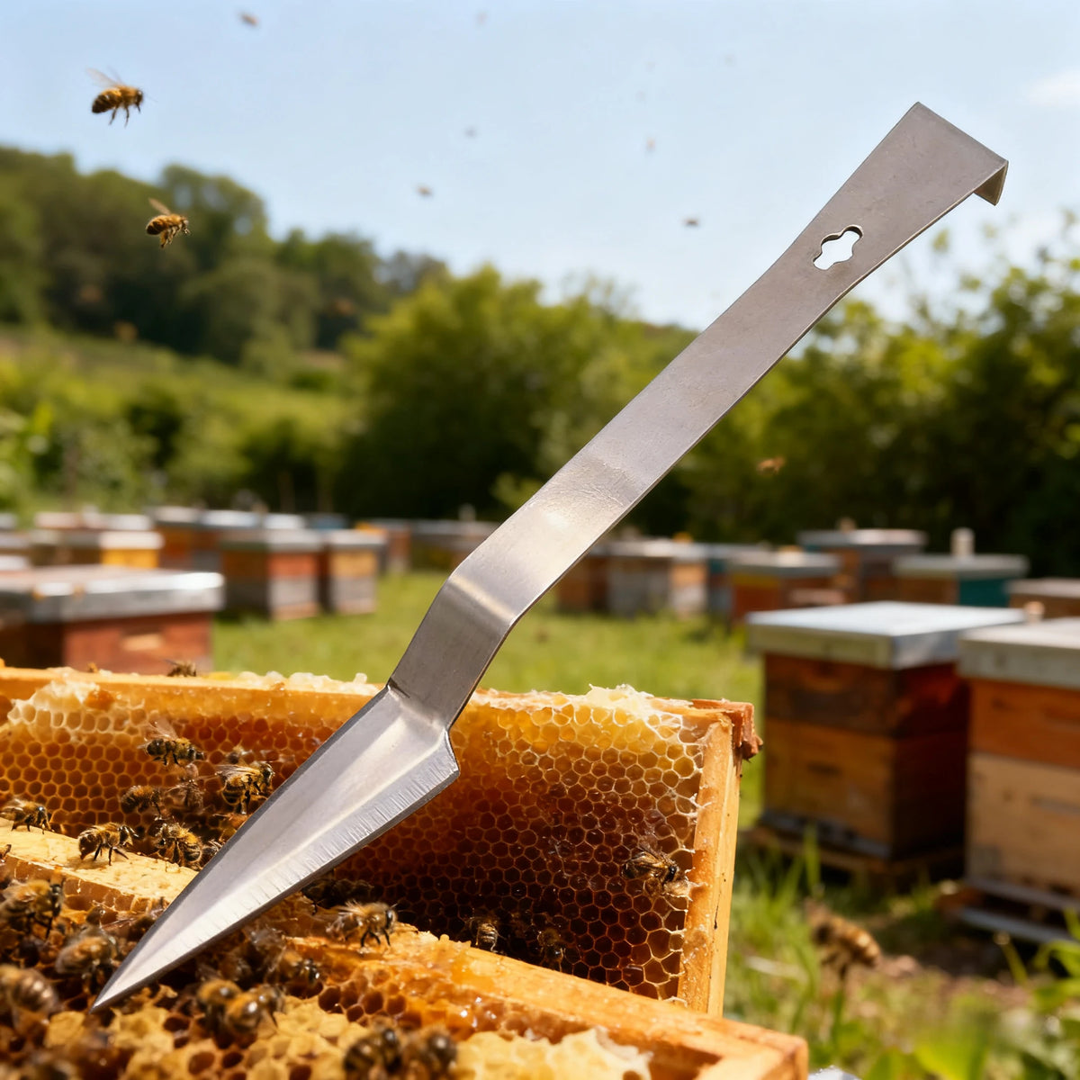 Stainless Steel Beekeeping Uncapping Fork & Hive Pry Tool