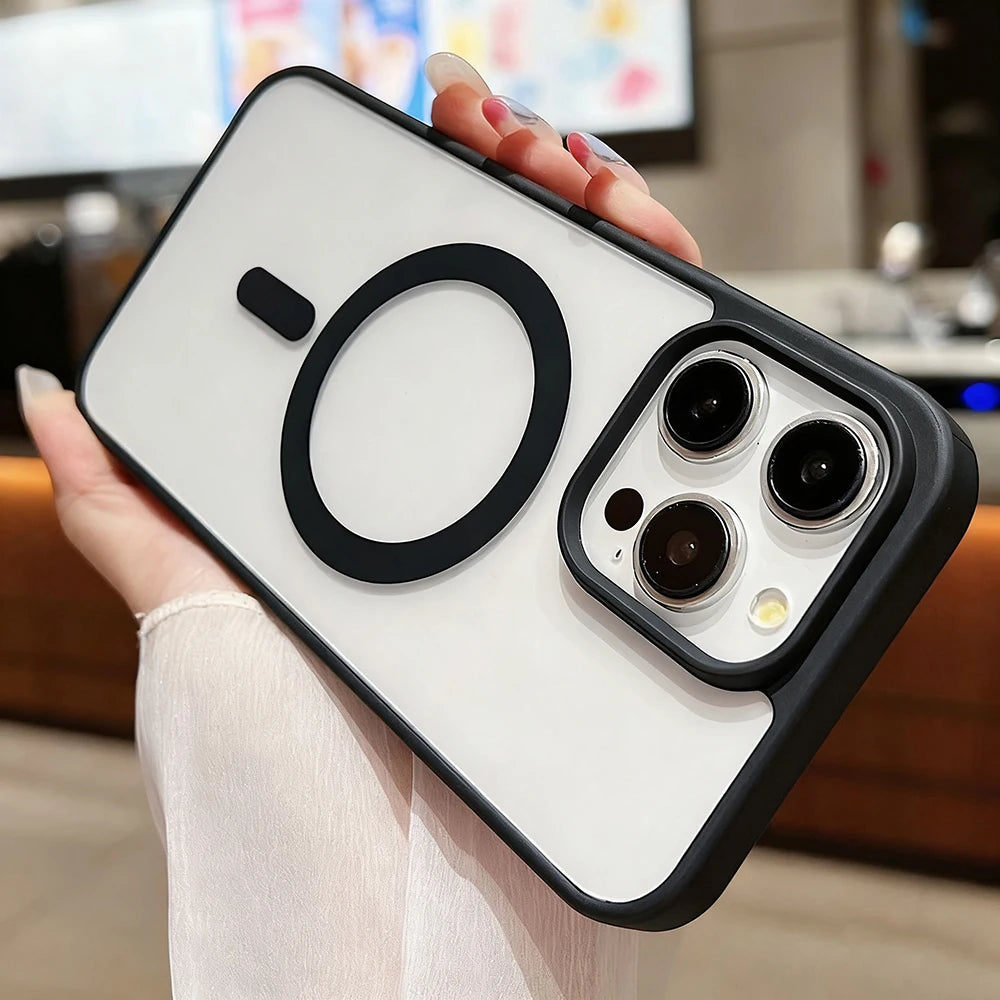 MagSafe Magnetic iPhone Case – Clear Acrylic Cover