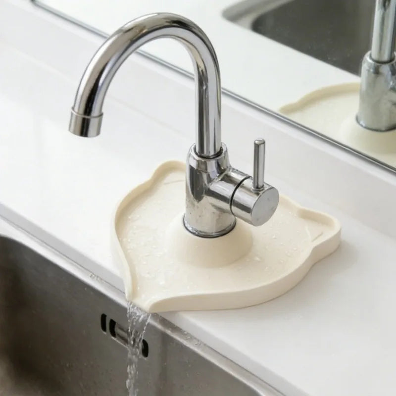 Silicone Faucet Mat – Sink Splash Guard & Drip Catcher Tray