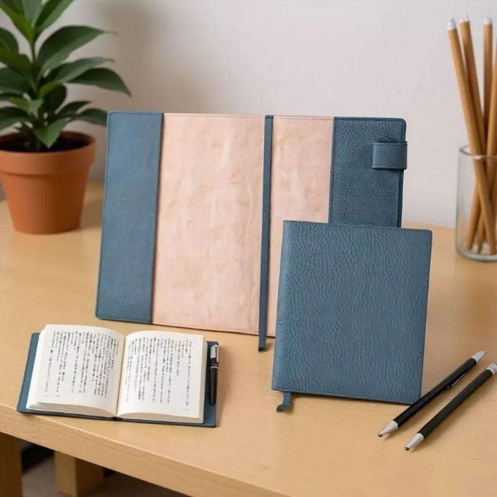 A5 PU Leather Notebook Cover – Replaceable Protective Sleeve