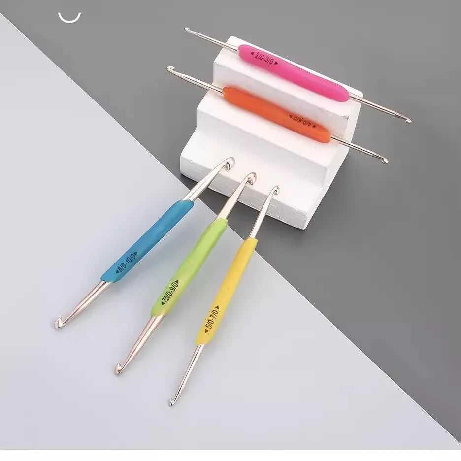 TPR Double Ended Crochet Hook – Soft Rubber Knitting Needle