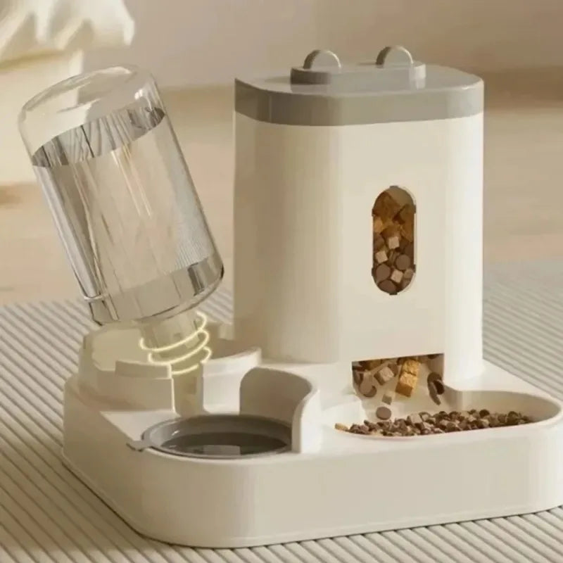 2-in-1 Automatic Gravity Pet Feeder & Water Dispenser