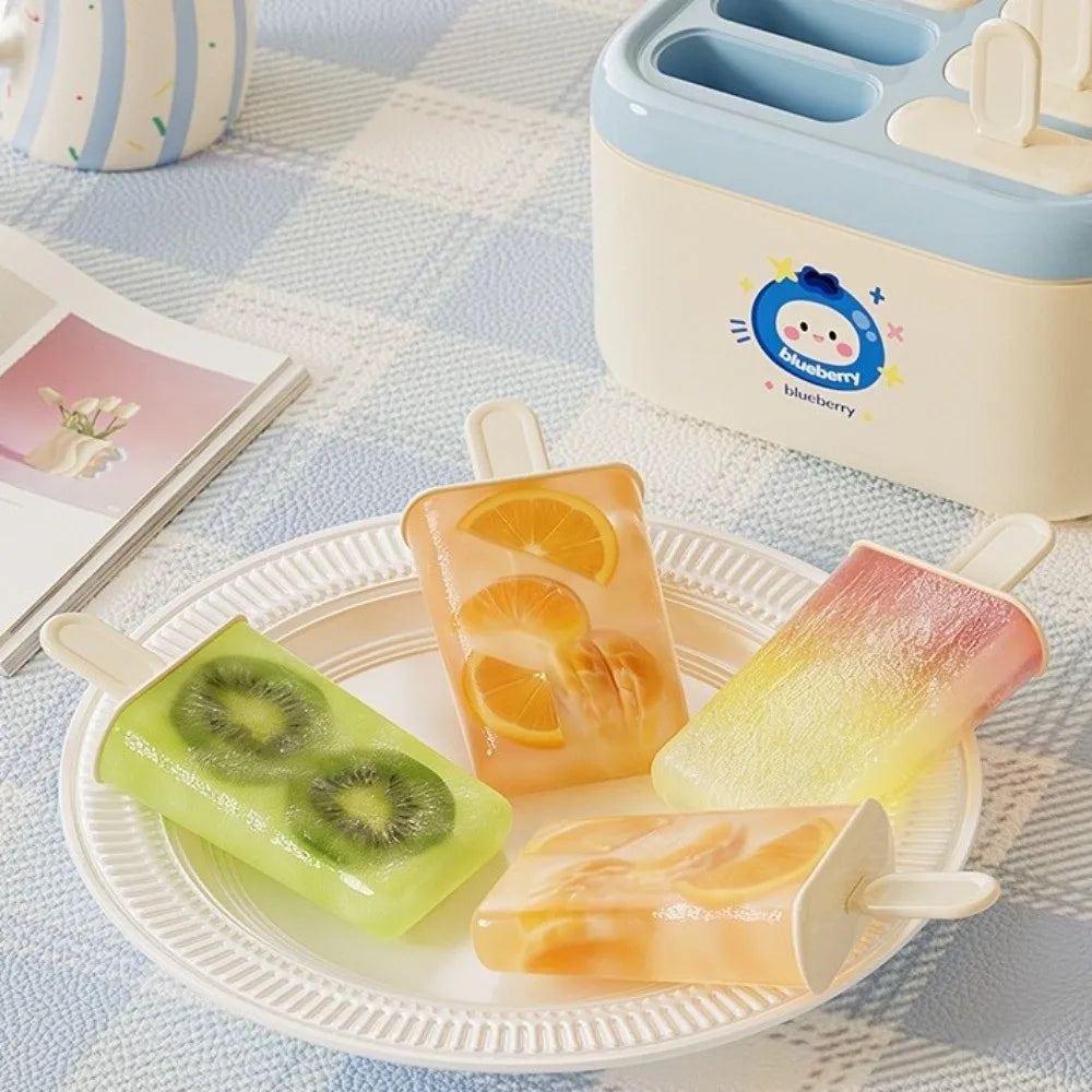 Reusable DIY Popsicle Mold with Lid – Ice Cream Cube Tray
