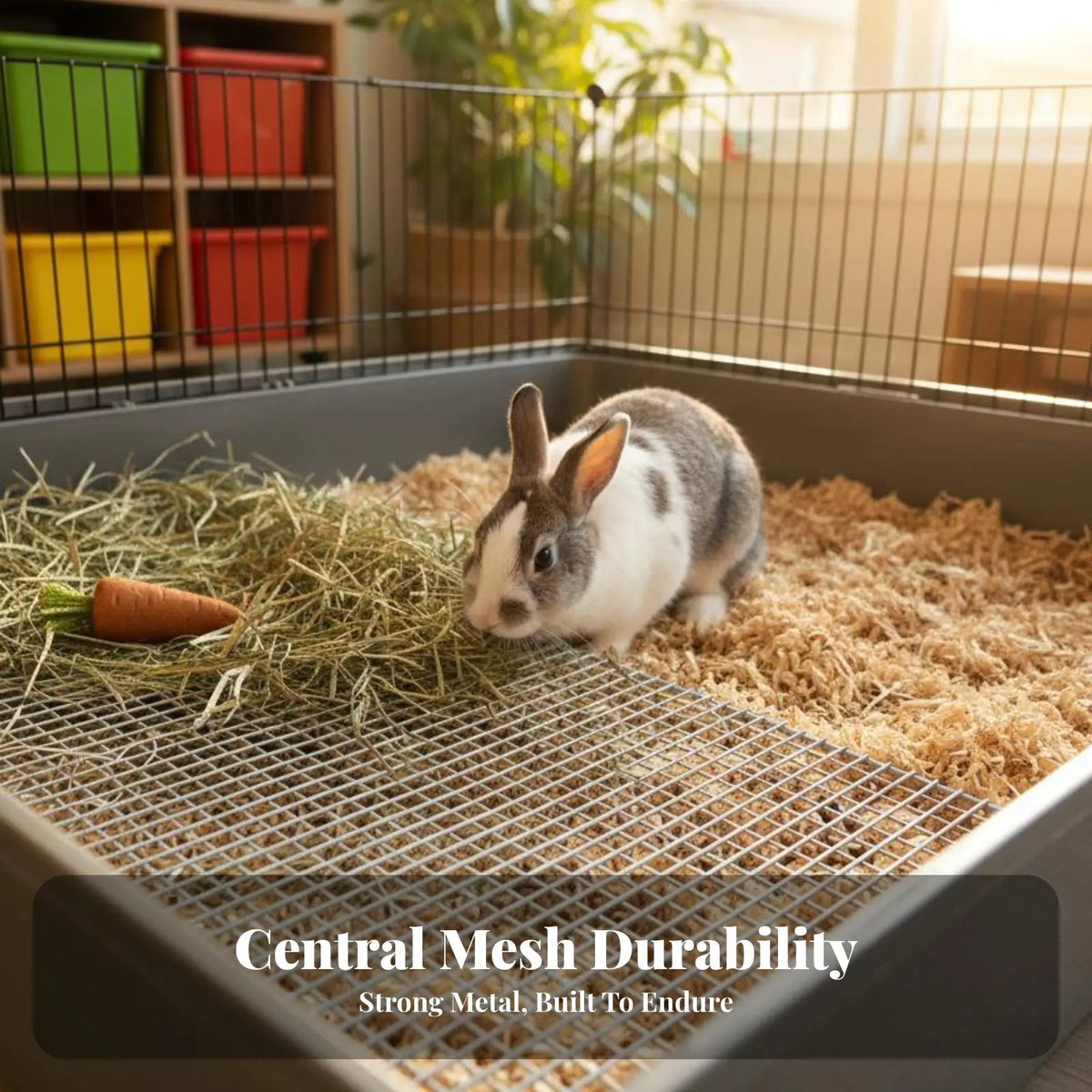 Rabbit & Small Pet Grated Toilet Tray – Keeps Paws Dry