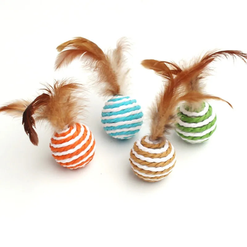 Cat Toy Combo – Mushroom Tumbler Treat Dispenser & Sisal Ball