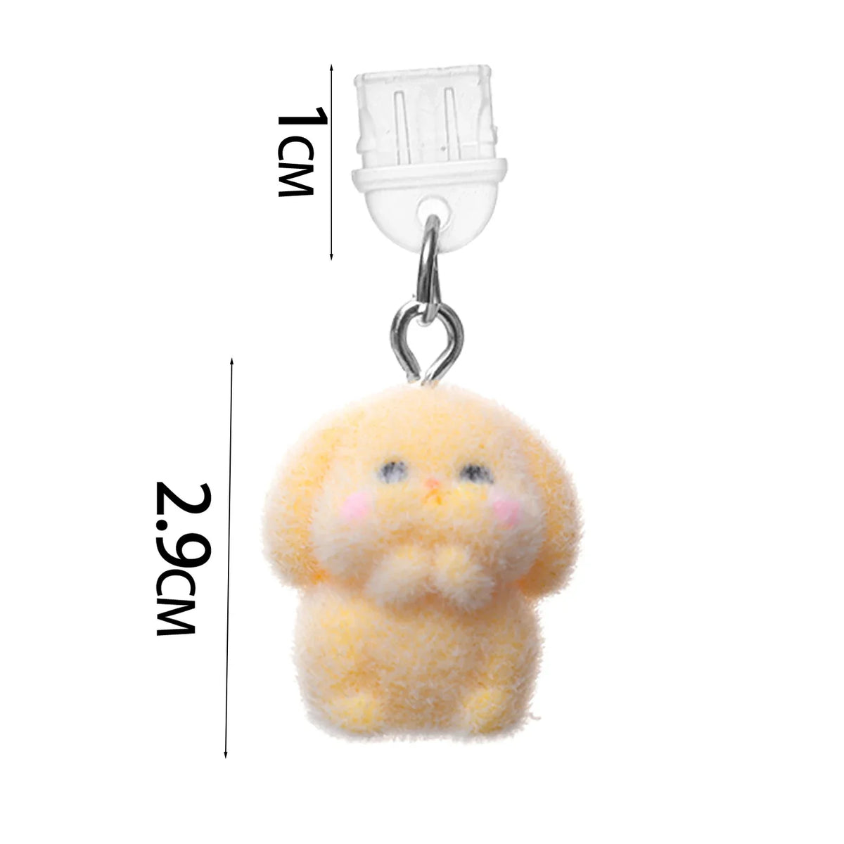 USB-C Dust Plug Bunny Pendant – Phone Port Cover Charm