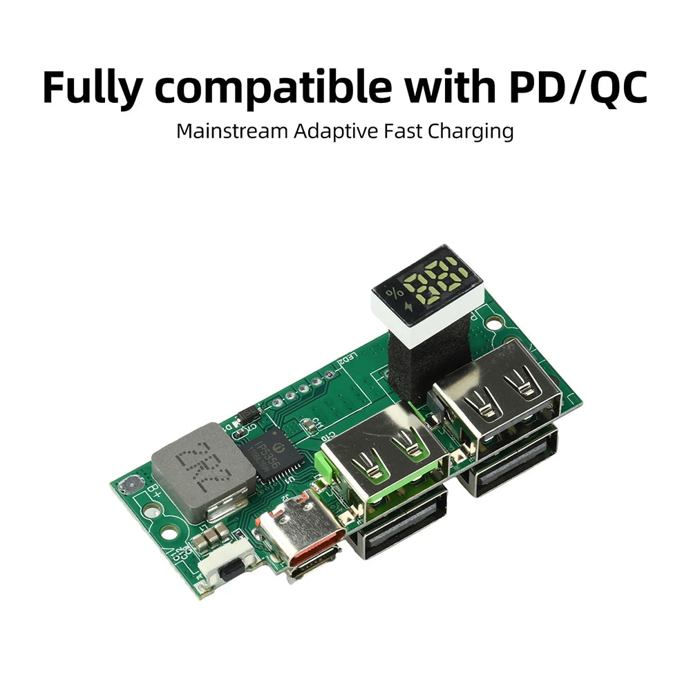 IP5356 3.7V Fast-Charging Module PD 20W & QC DIY Power Bank