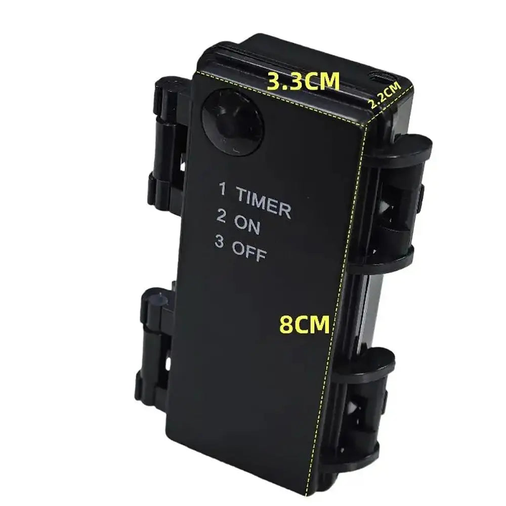 AA Battery Holder 2-Section 3V with Timer Switch – Waterproof