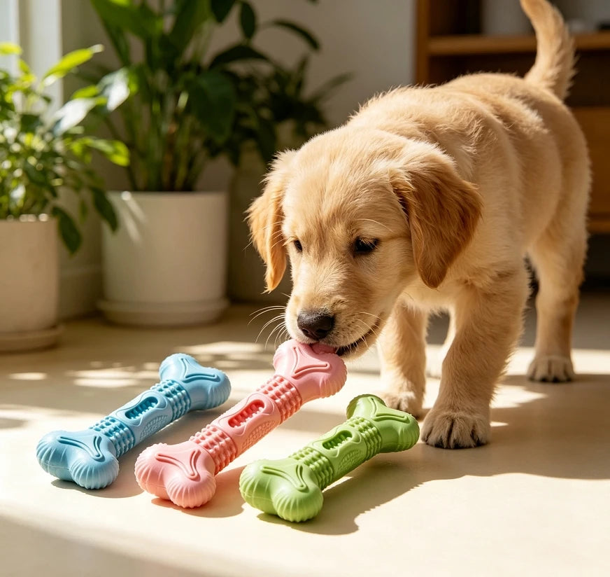 Bone Shape Dog Chew Toy – Durable Molar Puppy Chew