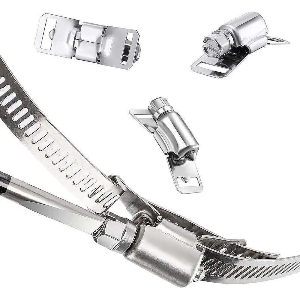 304 Stainless Steel Adjustable Hose Clamp Strap with Fasteners