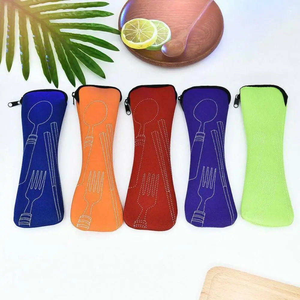 Portable Cutlery Bag – Travel Utensil Pouch for Camping & Picnics