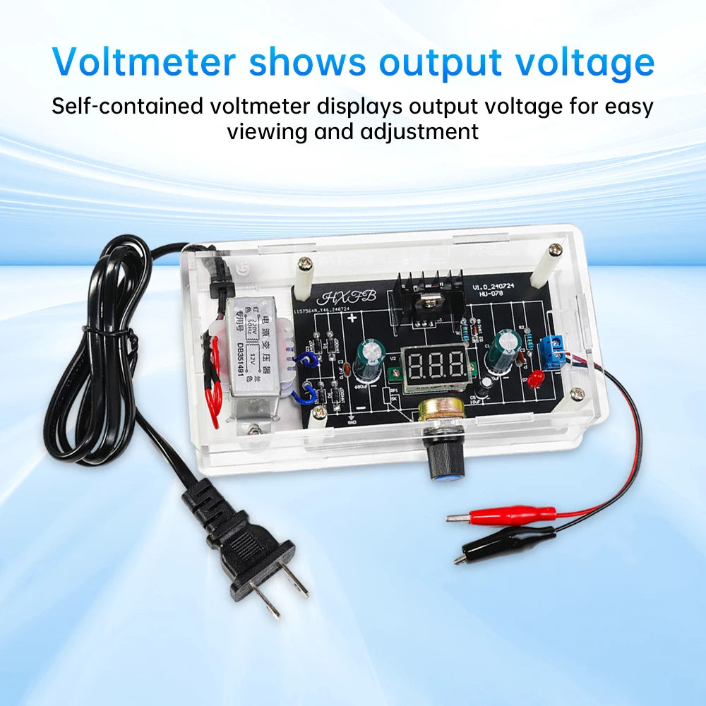 LM317 Adjustable DC Power Supply DIY Soldering Kit – 1.25–12V
