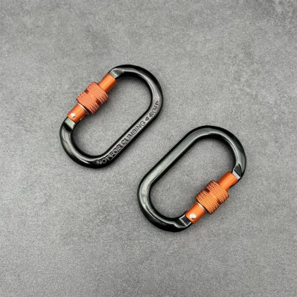 D-Shape Aluminum Safety Carabiner 4KN/25KN – Climbing Lock