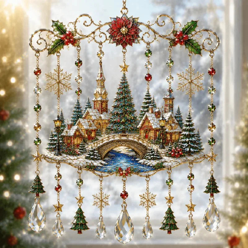 Crystal Pendant Wind Chime – Christmas Hanging Ornament