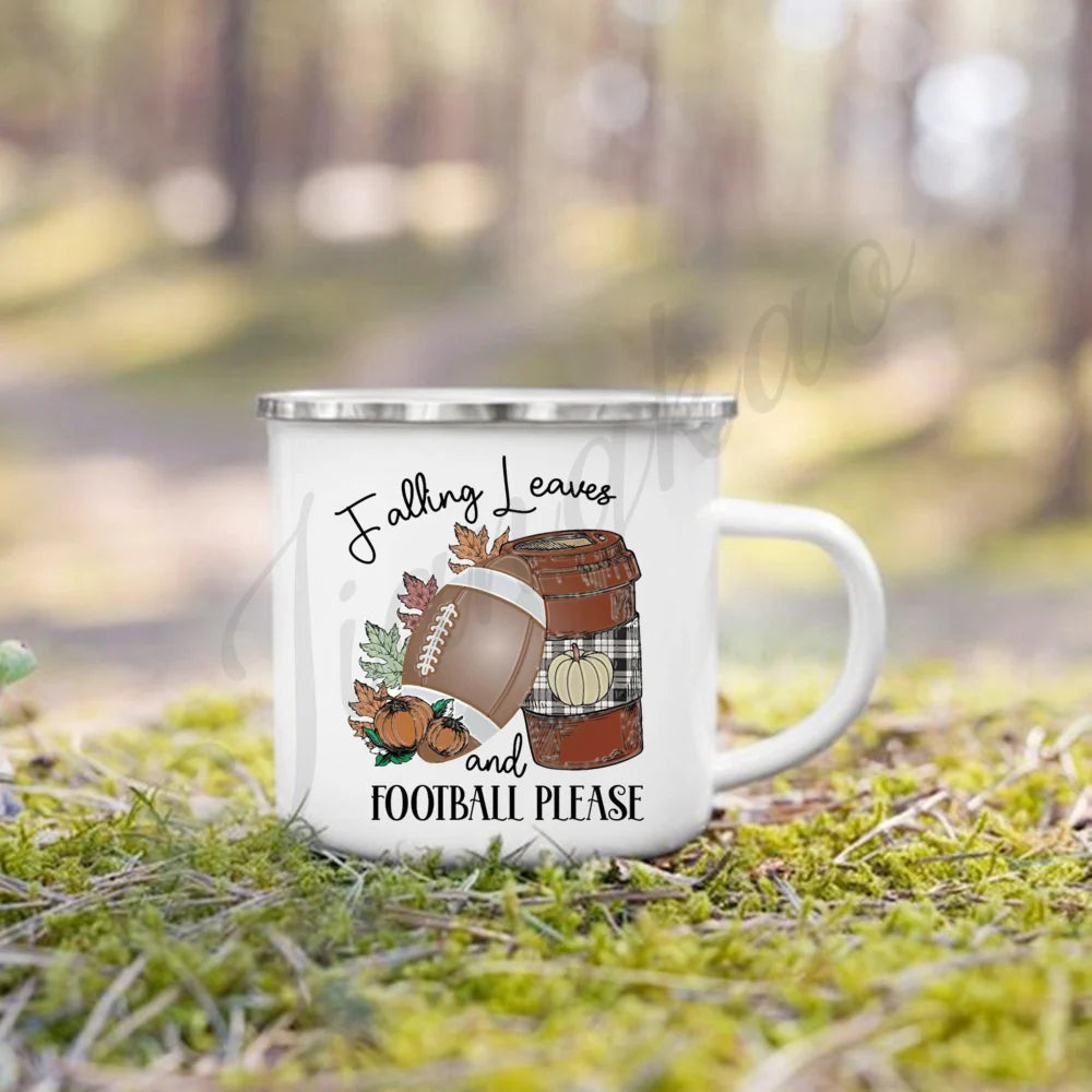 Tis' The Season Enamel Mug | Fall Coffee & Cocoa Cup Gift