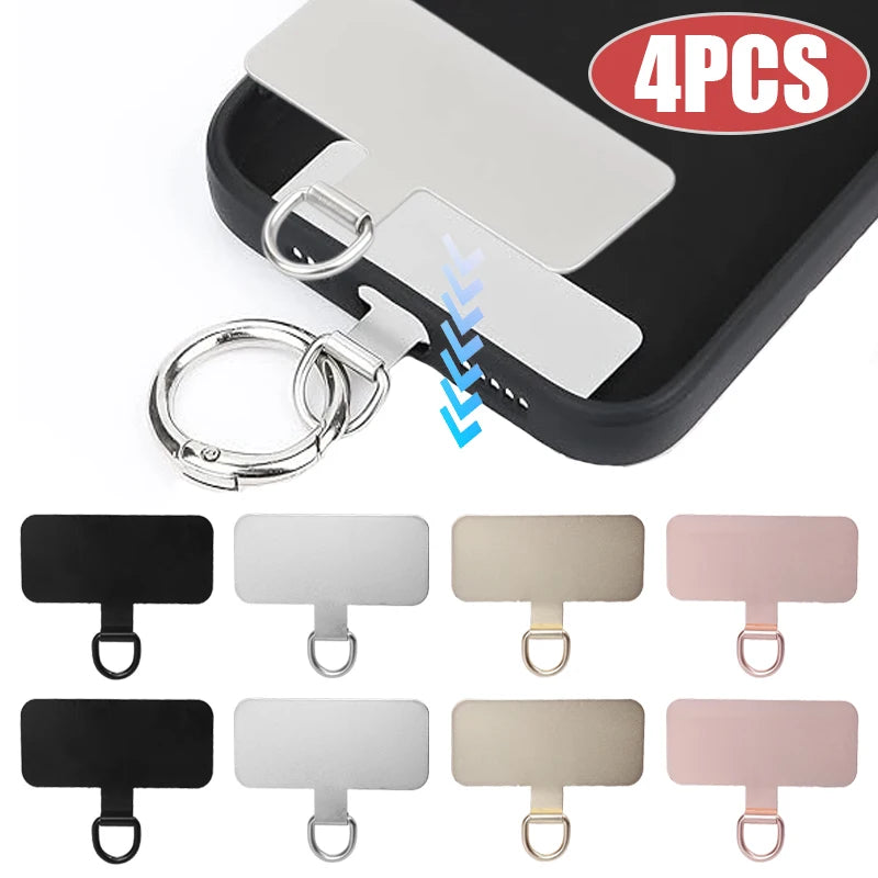 Stainless Steel Phone Lanyard Patch Clip | Anti-Drop Tab