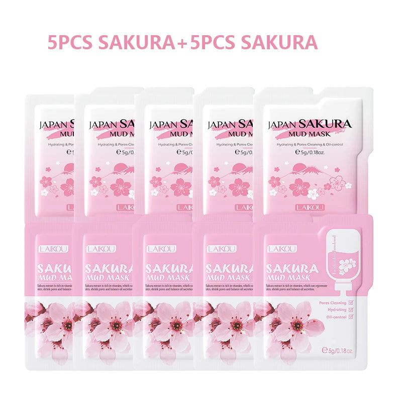 LAIKOU Sakura Mud Face Mask – Oil Control & Pore Minimizing