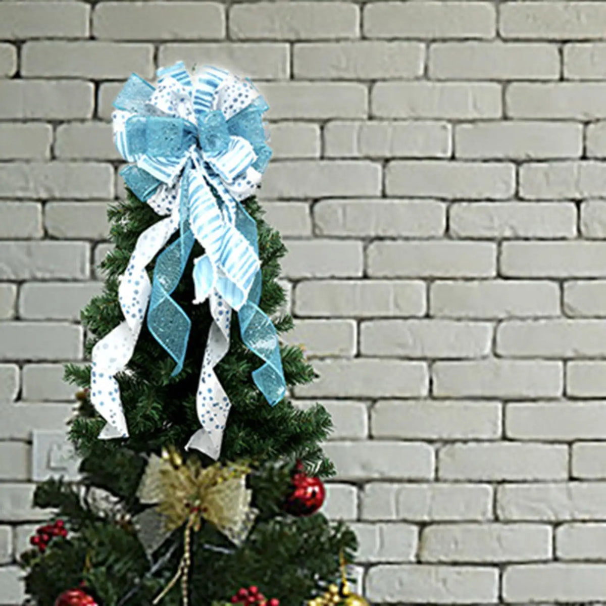 Large Christmas Tree Topper Bow – Wreath & Door Xmas Decor
