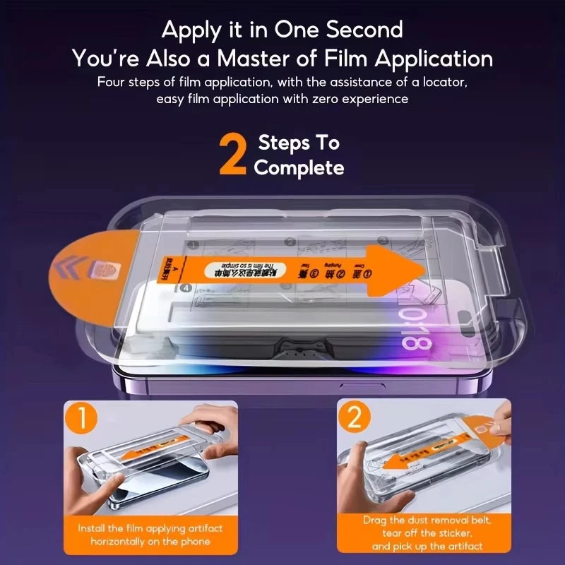 Privacy Tempered Glass Screen Protector for iPhone – Easy Install