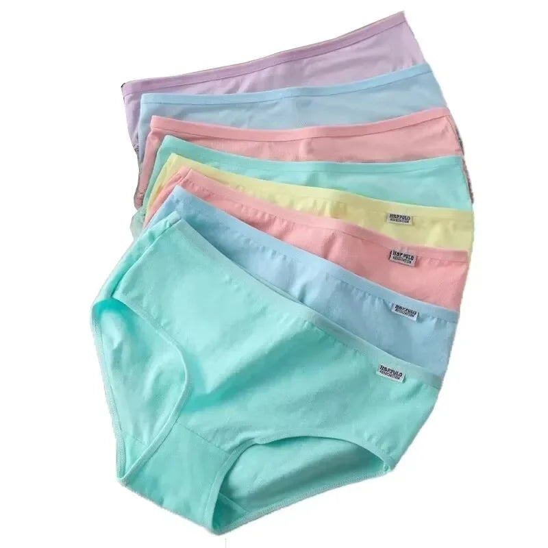 7-Pack Women's Cotton Briefs – Plus Size Breathable Underwear